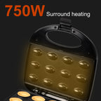 Electric Walnut Cake Waffle Maker 750W Cooking Kitchen Appliances Breakfast Waffles Machine Non-stick Iron Pan Sonifer