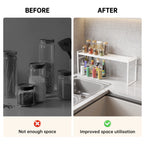 Extremely Narrow Kitchen Spice Rack, Seasoning Storage Organizer, Double-Layer Oil, Salt, Sauce, Vinegar Storage for Windowsill, Window Edge, Countertop