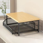 Multifunctional Single-Tier Countertop Storage Rack for Microwave Oven Rice Cooker - Household Kitchen Stand Organizer