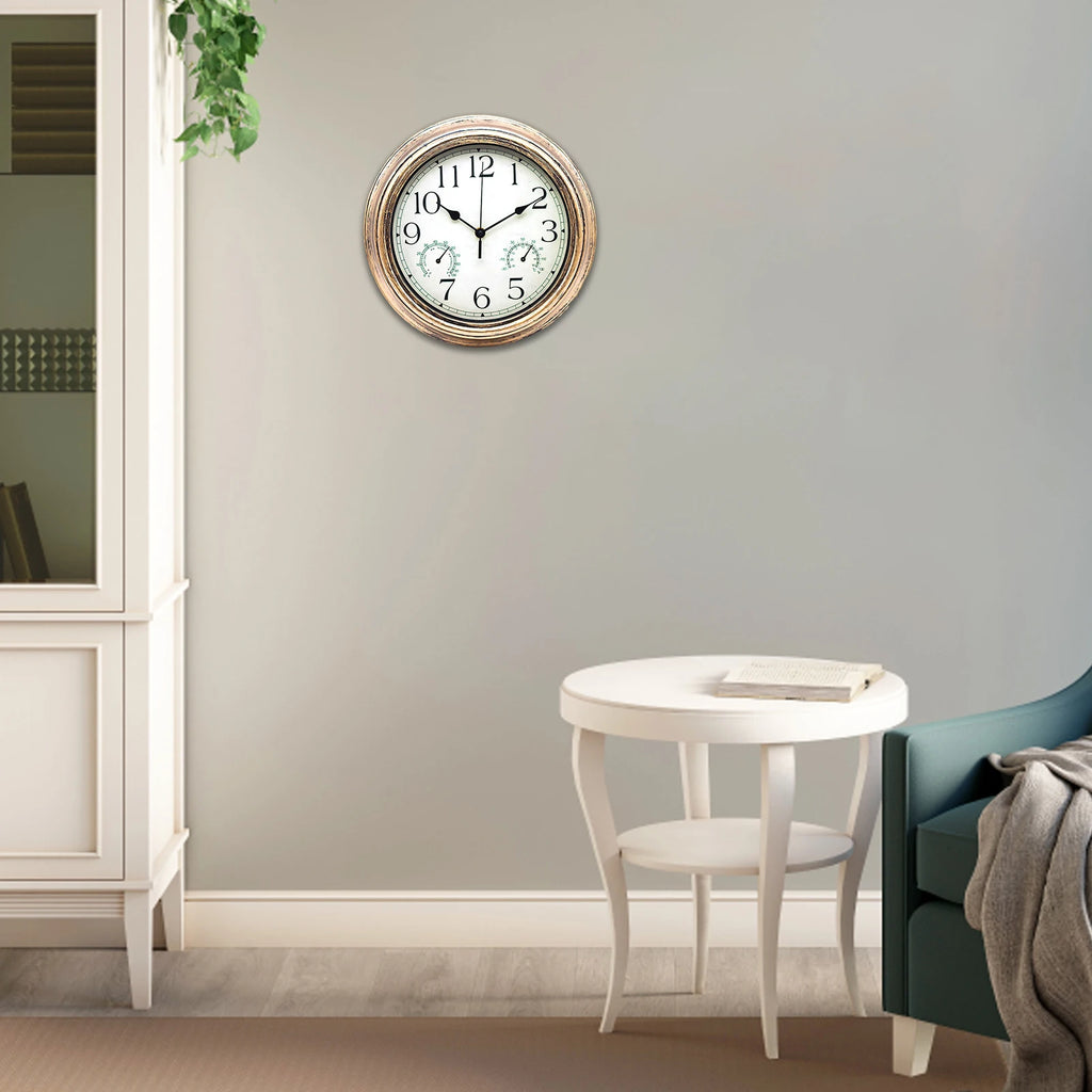 Wall Clock 12 Inch 12 Inch Wall Clock Outdoor Indoor Round Office Home School Clock Battery Operated Decorative Clocks With