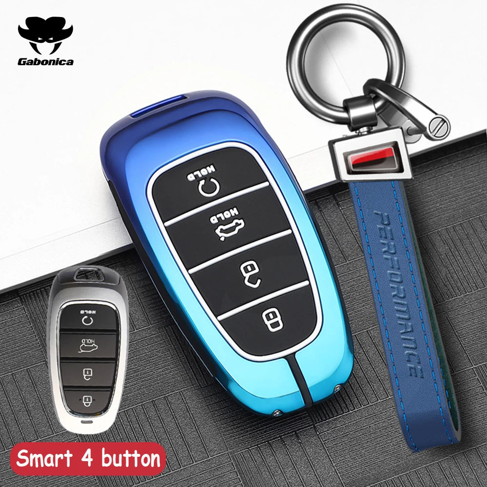 3 4 Buttons New Car Smart Key Case Cover For Hyundai N Performance Tucson Solaris Sonata Hybrid NEXO NX4 Santafe dn8 Accessories