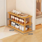 Multifunctional 6 Layers Shoes Rack Bamboo Shoe Cabinets Stackable Stand Shoes Storage Shelf Organizer For Entryway Livingroom