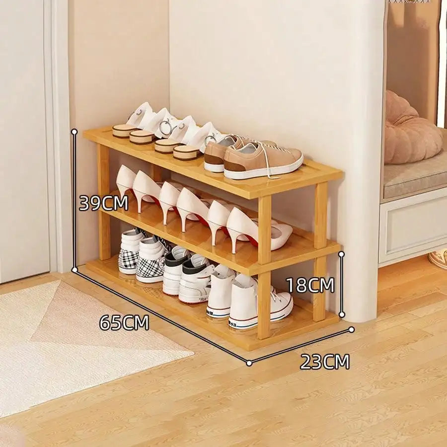 Multifunctional 6 Layers Shoes Rack Bamboo Shoe Cabinets Stackable Stand Shoes Storage Shelf Organizer For Entryway Livingroom
