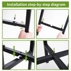 Wrought Iron Potted Stander Flower Pot Rack Durable Display Shelf Garden Flowerpot Holder Modern Balcony Home Garden Decor