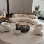 Moder White Sofa Minimalist Individual Curved Nordic Loveset Sofa Arm Recliner Living Room Oturma Odası Kanepeleri Furniture