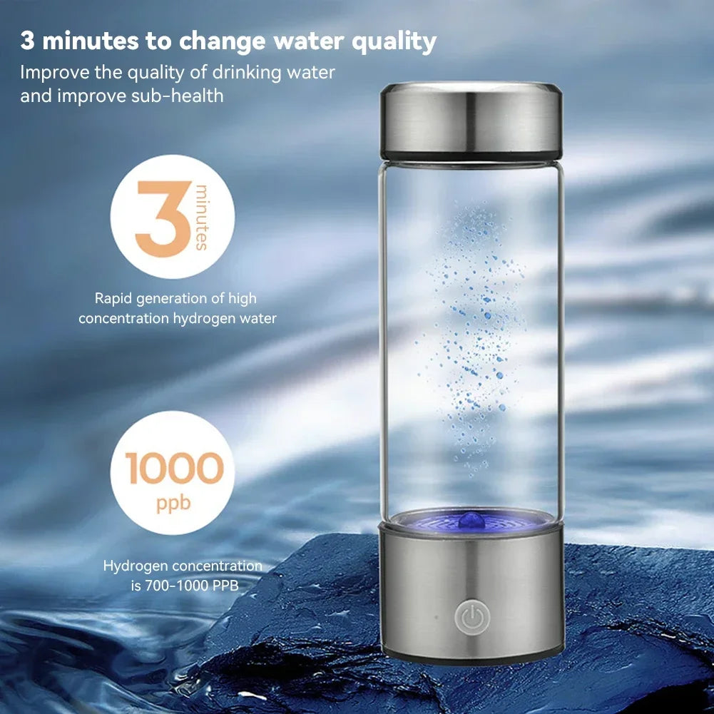 1Pc 2in1/3in1 450ml USB Charging Portable Hydrogen Water Generator 3 M
