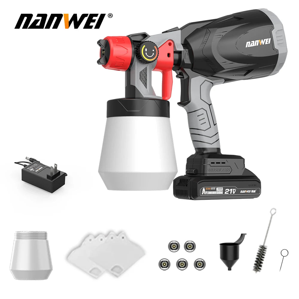 Nanwei Electric Spray Gun Paint Emulsion Paint Spray Gun Sprayer Household Lithium Electric Sprayer Disinfection spray Gun