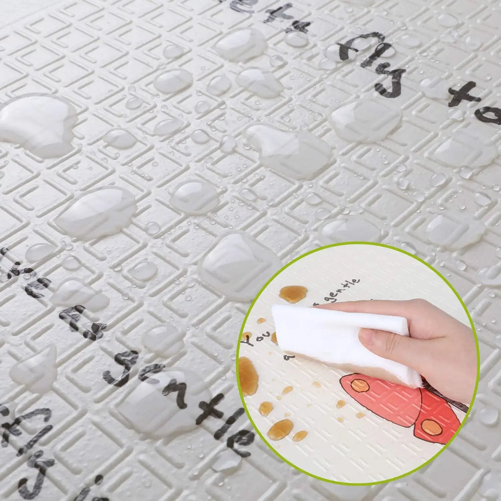 Play Mat Baby Crawling Mat Children Foldable XPE Foam Non-slip Double-sided for Indoor Outdoor 180x160x1cm Treehouse/Giraffe