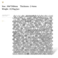 Luxury Metal Stainless Steel Wall Mosaic 3D Bathroom Mosaic Tile Aluminum Hexagon Mosaic Background Wall Sticker Self-adhesive