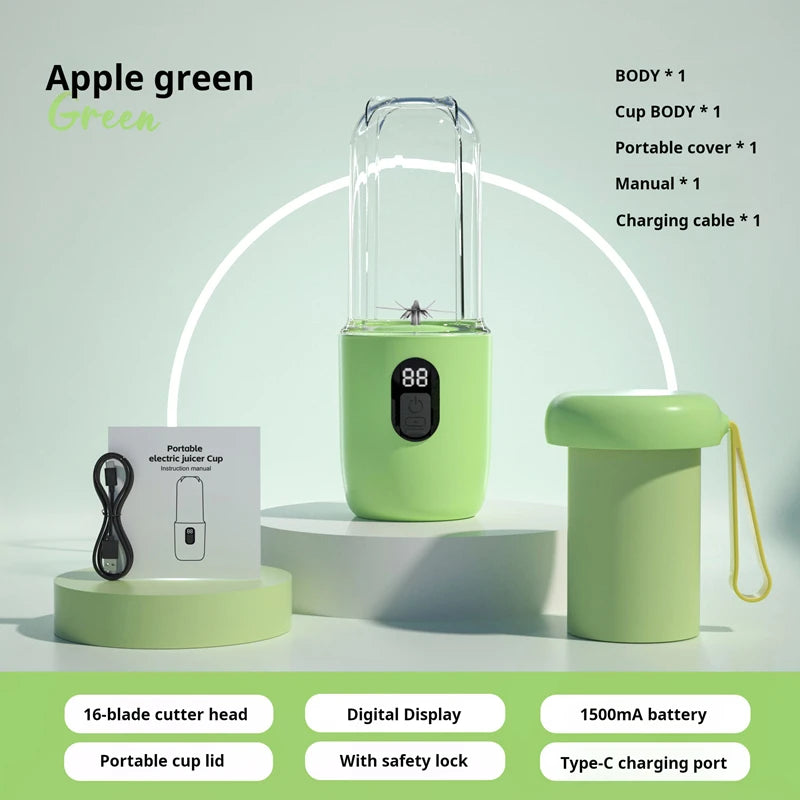 Xiaomi Portable Blender USB Rechargeable Cordless Mini Juicer Mixer for Smoothie Shake Protein Travel Sports Bottle Juicer Cup