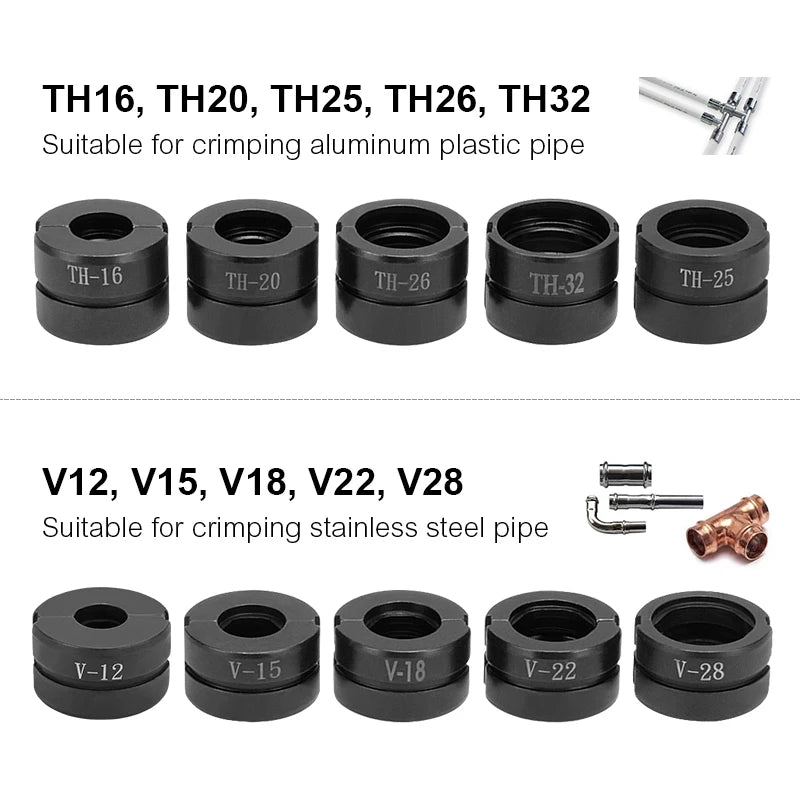 Hydraulic Pipe Crimping Jaw TH U Pipe  for Pex Fittings and V  M  VAU VUS  Pipe press moulds  for Cooper Cube
