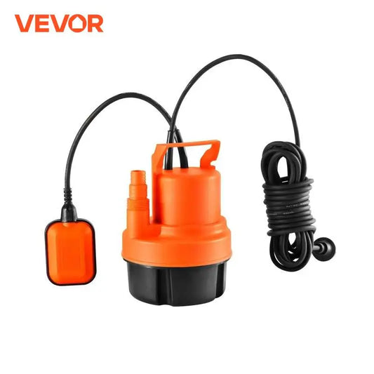 VEVOR Utility Pump 1585/2510/4000 GPH High Flow Sump Pump Submersible Water Pump with 10ft Long Power Cord for Draining Water