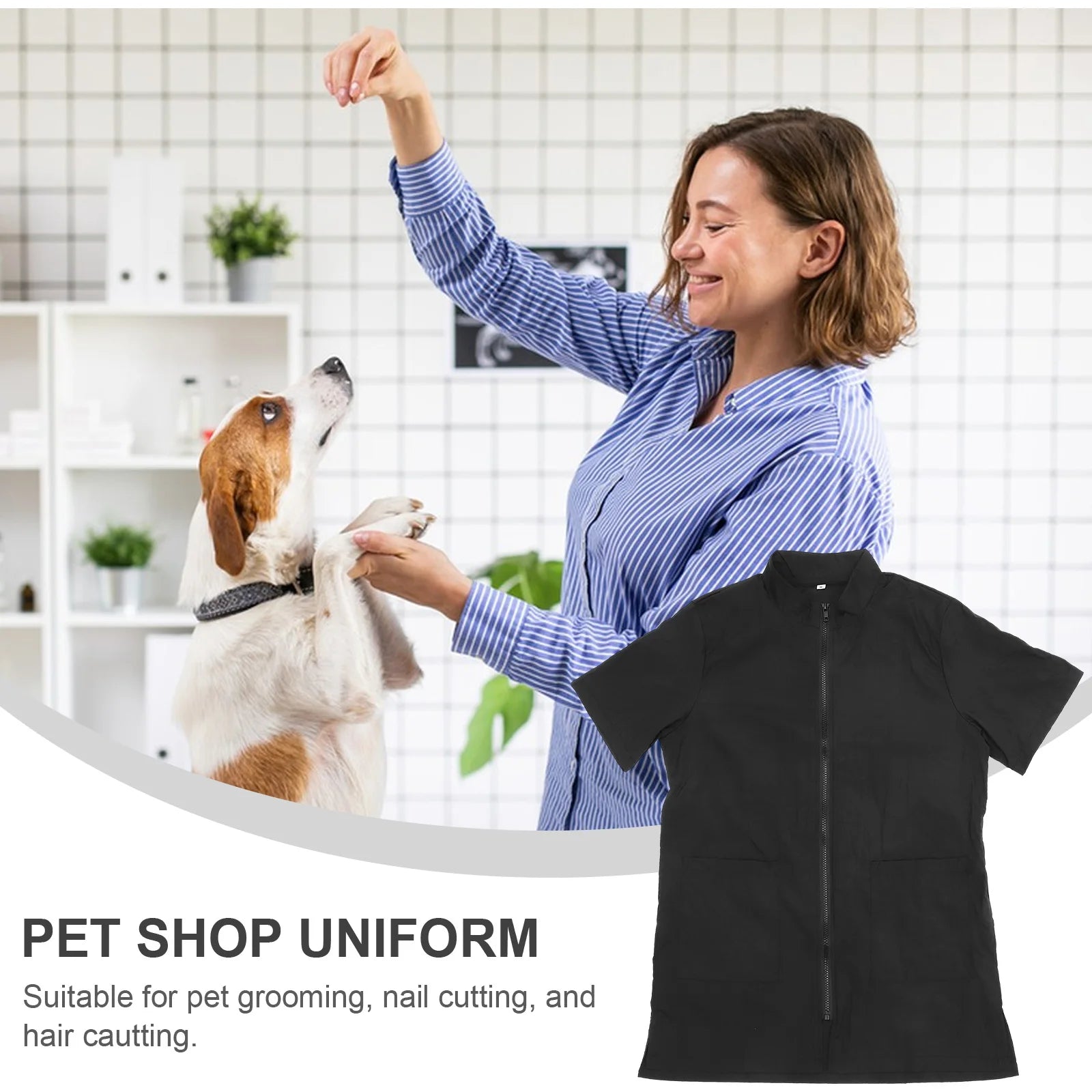 Pet Cosmetologist Clothes Pet Salon Grooming Apron Beautician Bath Waterproof Uniform For Home Outdoor Pet Hospital Pet Grooming