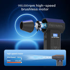 990000RPM Violent Fan Dust Blowing Brushless Ultra Turbo Fan Jet Battery Display High-Speed Handheld Powerful Blower Low Noise