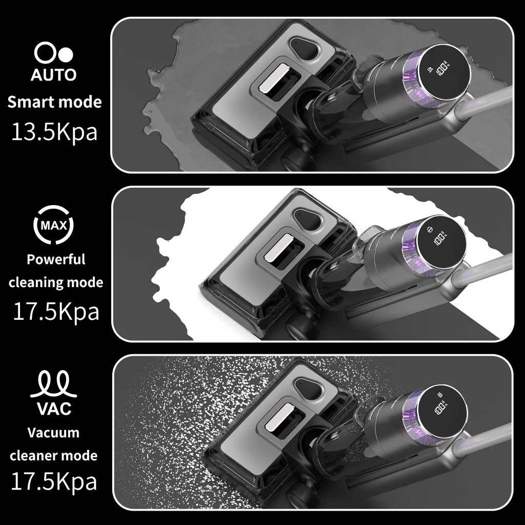 Redkey-W13 Wireless Wet and Dry Vacuum Cleaner, Multi-Surface Smart Cordless Mop, Floor Washer, Household Self-Cleaning