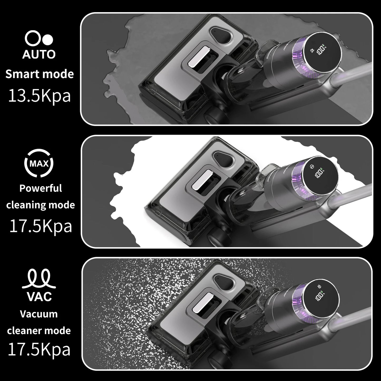 Redkey-W13 Wireless Wet and Dry Vacuum Cleaner, Multi-Surface Smart Cordless Mop, Floor Washer, Household Self-Cleaning