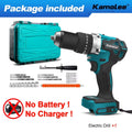 Kamolee 650N.m High Torque Brushless Electric Impact Drill 3-in-1 18V-21V Battery 13mm Handheld Cordless Screwdriver Tool Set