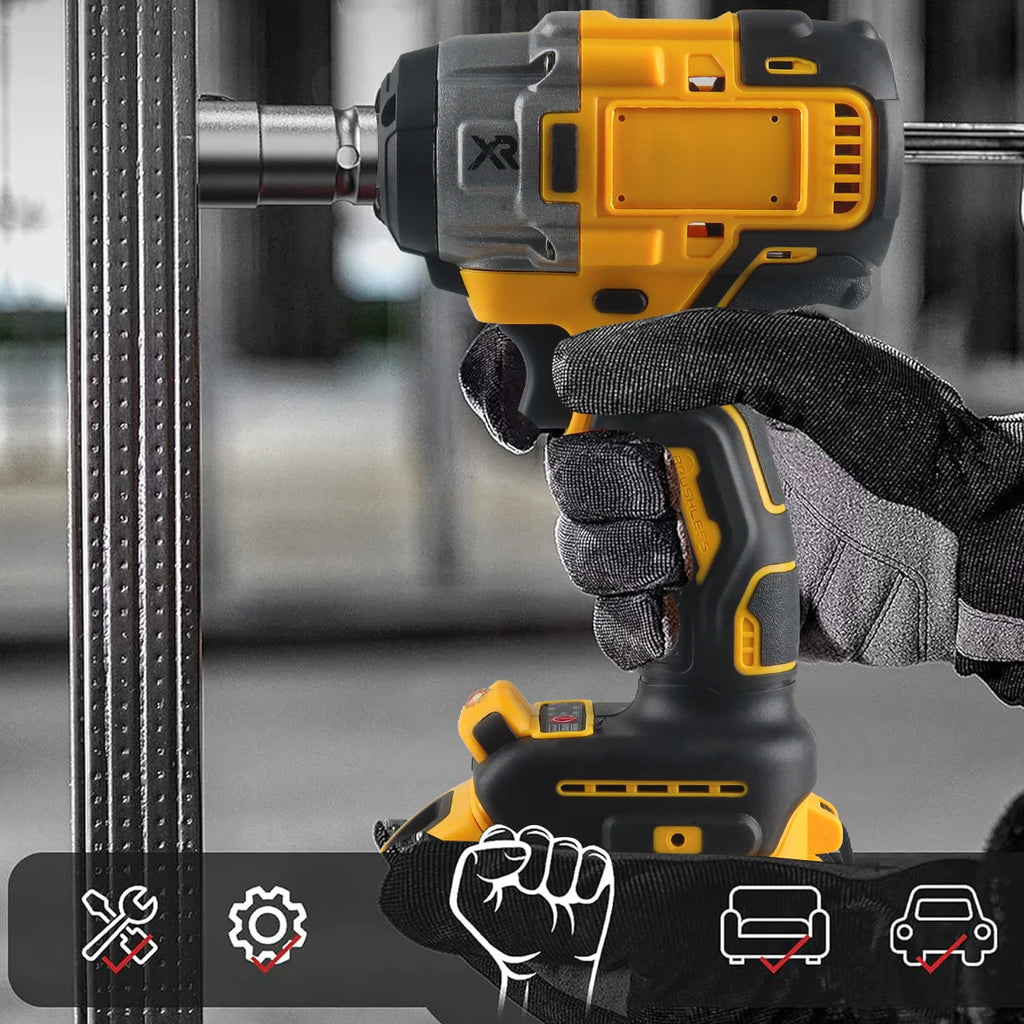WOZOBUY Cordless Impact Electric Wrench 1/2" , Max Torque 236ft lbs (320N.m), Brushless-Power Motor, Includes LED Work Light