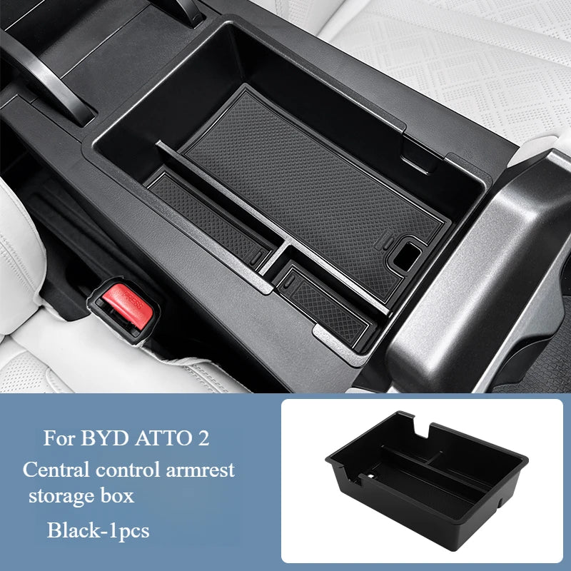 For BYD ATTO 2 Under-seat hidden Storage Armrest Box Co Pilot Center Console Storage Box Modified Car Modification Accessories