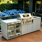 Mobile Kitchen On Wheels With Sink, Practical Unit,Ideal Decor & Accessories For Backyard,Garden Patio Daily Use & Entertainment