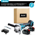 JAUHI 125mm Brushless Angle Grinder 4 Gears Cordless Grinding Machine Cutting Woodworking Power Tools For Makita 18V Battery