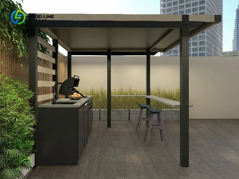 Customized Outdoor Kitchen Cabinets Weatherproof Modular - Interlocking Units with Drawer Dividers, Wine Rack & Tool Storage