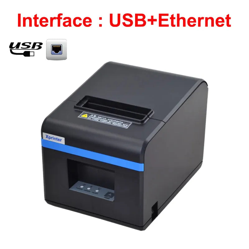 Xprinter 80mm Thermal Receipt Printer with Auto  cutter 200mm/s Print speed with USB+Ethernet/Bluetooth/wifi  XP-N160II 80T T80A
