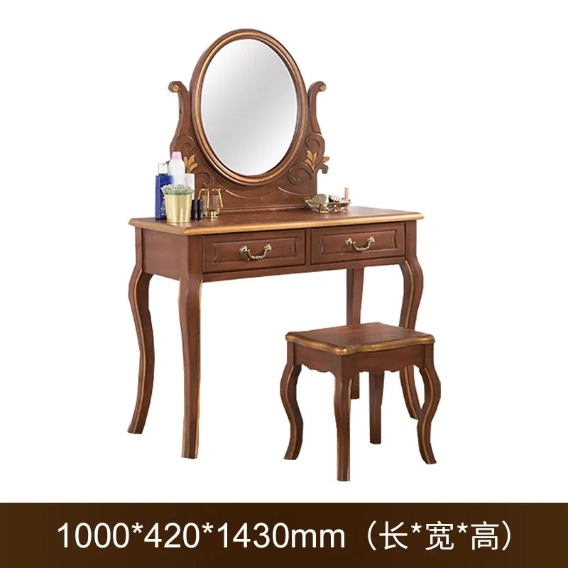 FG11American dresser retro Mediterranean style end of bed with mirror beauty table and chairs European style