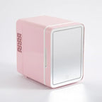 4L Mini Refrigerator Car Cosmetics Skincare LED Mirror Household Refrigerator Small Freezer Refrigeration Noise Reduction Portal