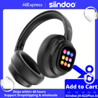 Siindoo JH-822Plus Wireless Headphone with Detachable Full Color Touch Screen BT5.4 Translation Function AI Assistant Smart Chat