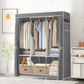 Space saving portable closet organizer, adjustable small space storage rack, easy to assemble, durable and versatile