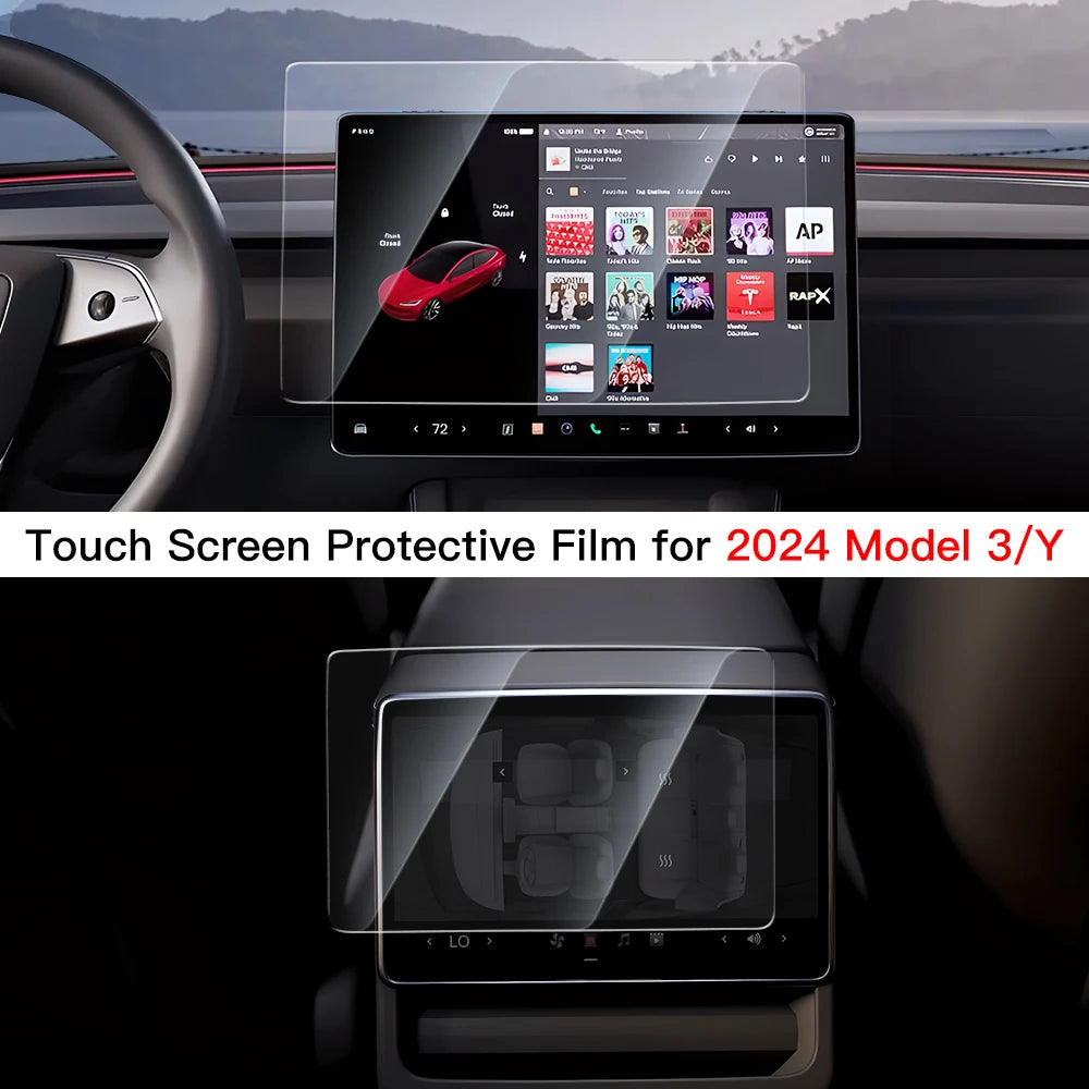 YZ Tempered Glass Screen Protector For Tesla Model 3 Highland Model Y Juniper 2025 Center Console HD Protection Screen Protecto