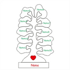 Wooden Family Tree Puzzle,Personalized Customized Free Engraving Custom Name Christmas Tree,Desktop Ornament Decorations Gifts