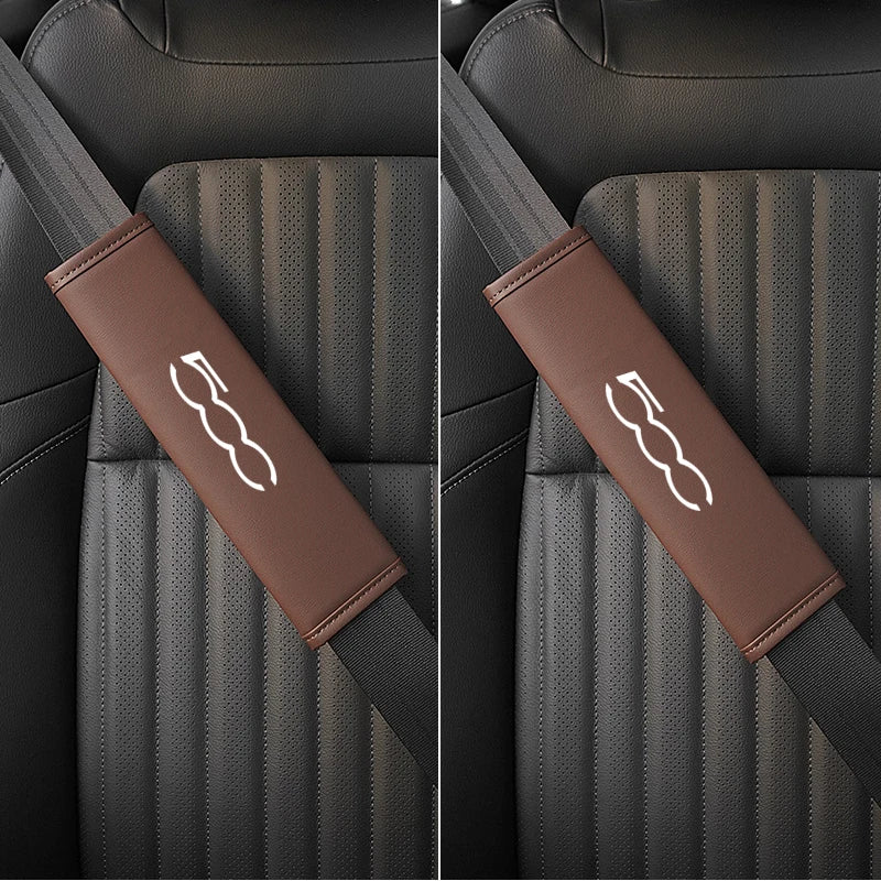 Car seat belt cover for Fiat 500 Breathable shoulder pad Driver shoulder care for adults and children car accessories interior
