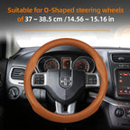 Suitable for Dodge Ultra-Thin Breathable Leather Steering Wheel Cover Suitable for Challenger Journey Charger Caliber Durango Ram 1500 Grand Caravan Dart Dakota Nitro Avenger Viper