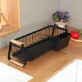 Kitchen Counter Dish Rack, Dish Drainer, Dish Drying Rack with Drainboard And Detachable Utensil Holder, Narrow Design, for Kitc