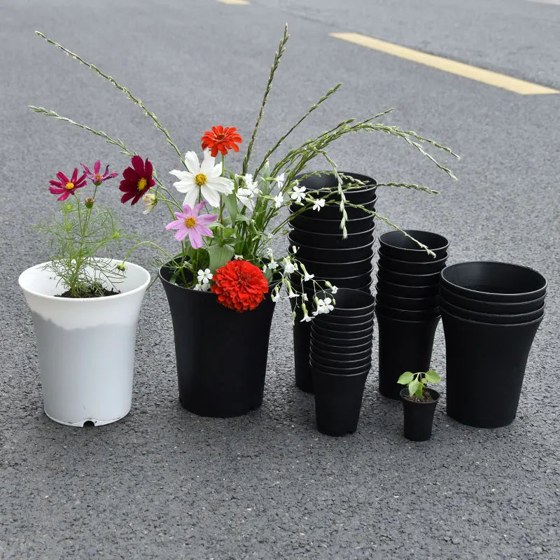 10pcs Thickened Flowerpot High-Waisted Round ，Plant Pot Reusable Succulents Plant Vientiane Basin Home Office Decor Garden Tool