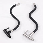 1PC SUS304 Stainless Steel Kitchen Faucet Universal Telescopic Tube Single Cold Tap Wall Mount Thread G1/2'