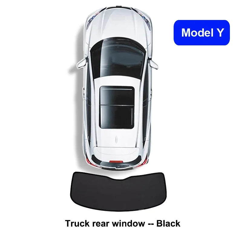Privacy Full Cover Car Sunshade For Tesla Model Y 2024 Glass Roof Sun Shade Window Sunroof UV Shield Camping Travel Accessories