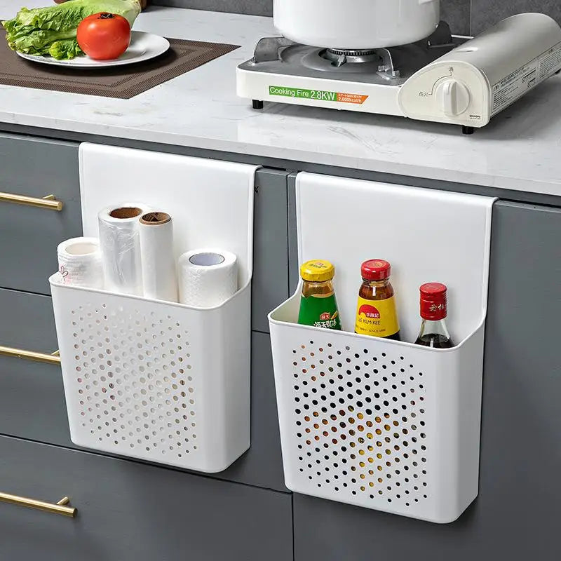 Kitchen Cabinet Door Interior Storage Shelf And Box, Hanging Hook Behind The Door, Kitchen Cabinet Door Basket Shelf BasketsOver