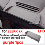 Car Dashboard Navigation Screen Storage Box for ZEEKR 7X Interior Accessories 2024 2025 for Left Hand Drive