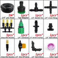 WUJIE 5M-30M Garden Irrigation Outdoor Misting Cooling System Watering 1/4'' Brass Atomizer Nozzles 4/7mm Hose Patio Greenhouse
