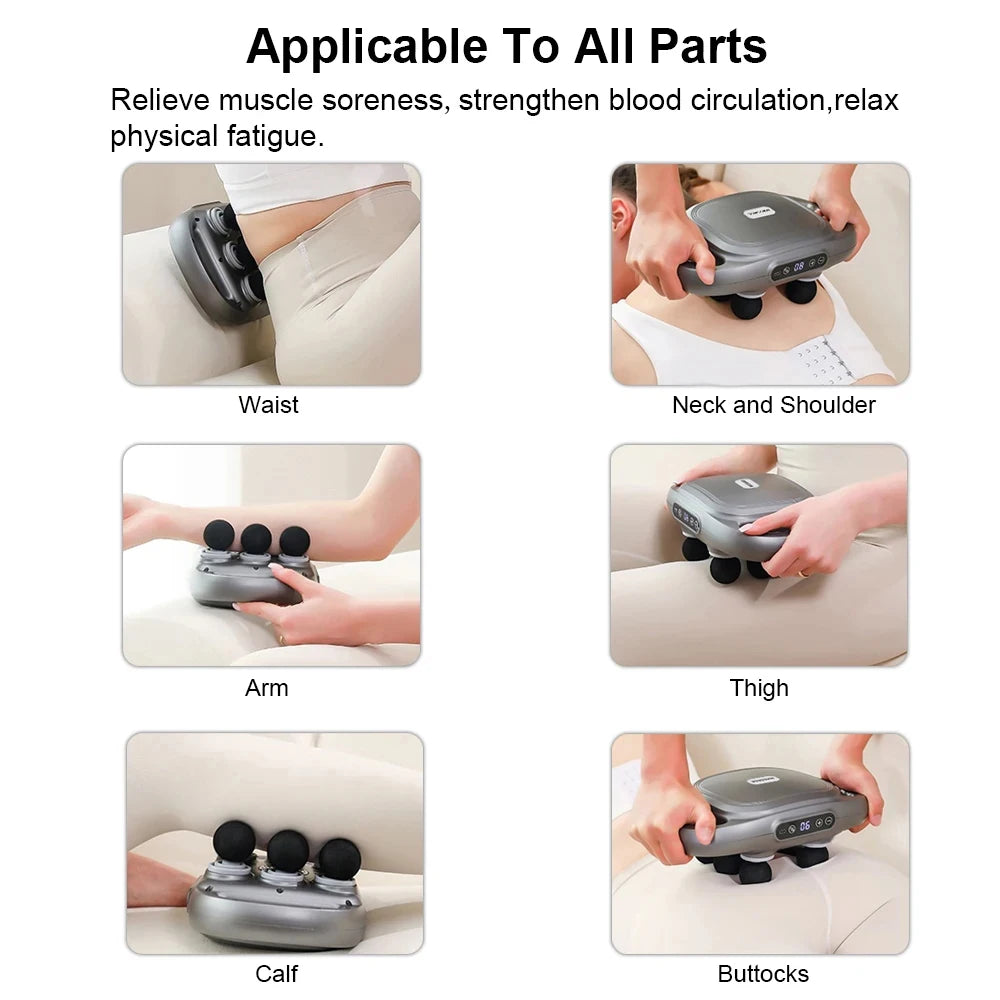 Professional 6-Head Fascia Massage Gun