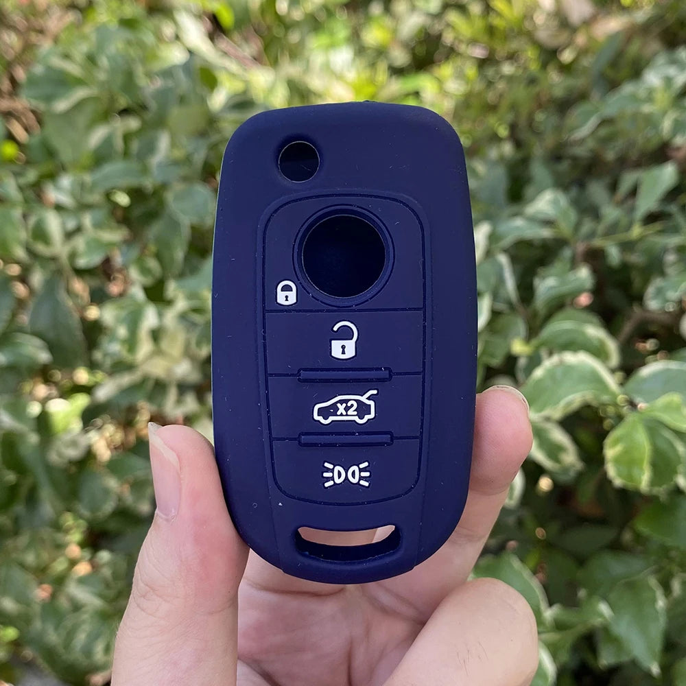 Silicone Car fob Key Case Cover Shell skin bag For FIAT 500X Doblo Argo Toro Nuovo Grazie Tipo Freedom filp Key chain Protector