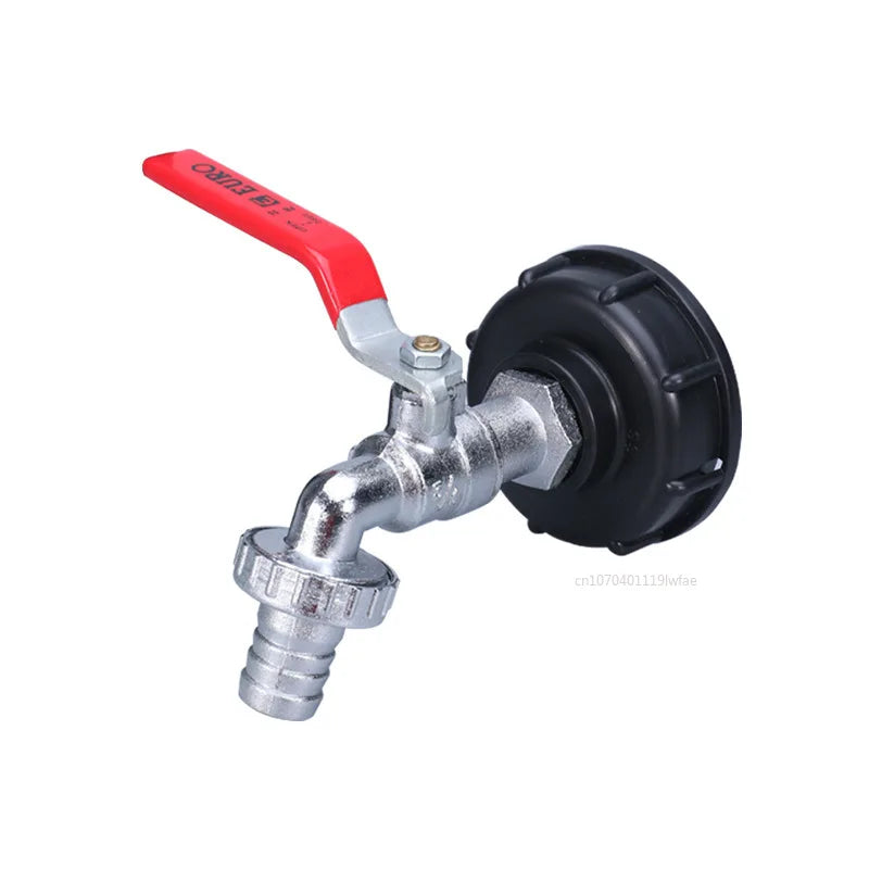 S60 Coarse Thread IBC Tank Tap Connecter x 16mm 1/2'' 3/4'' Water Coupling Adapter Garden Home Replacement Valve Fitting Faucet