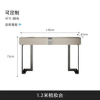 CC Italian minimalist dresser light luxury rock slab leather makeup table modern minimalist high-end sense