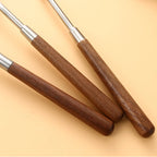 5PCS 304 Stainless steel and Nature Wood Kitchenware Cooking Utensils Set Kitchen Shovel Soup Spoon Cake Spatula Knife