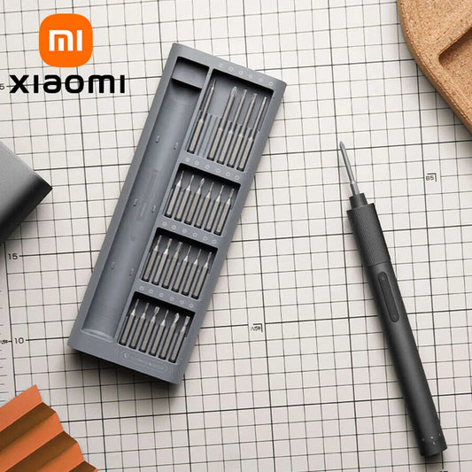 XIAOMI MIJIA Electric Precision Screwdriver Magnetic Kit,With 24 S2 Steel Bits,2 Torque Setting,For Smart Home PC Phone Repair