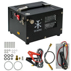 TUXING TXES061 300Bar 12V PCP Air Compressor 4500Psi Portable High Pressure Compressor with Transformer for Diving Scuba Tank
