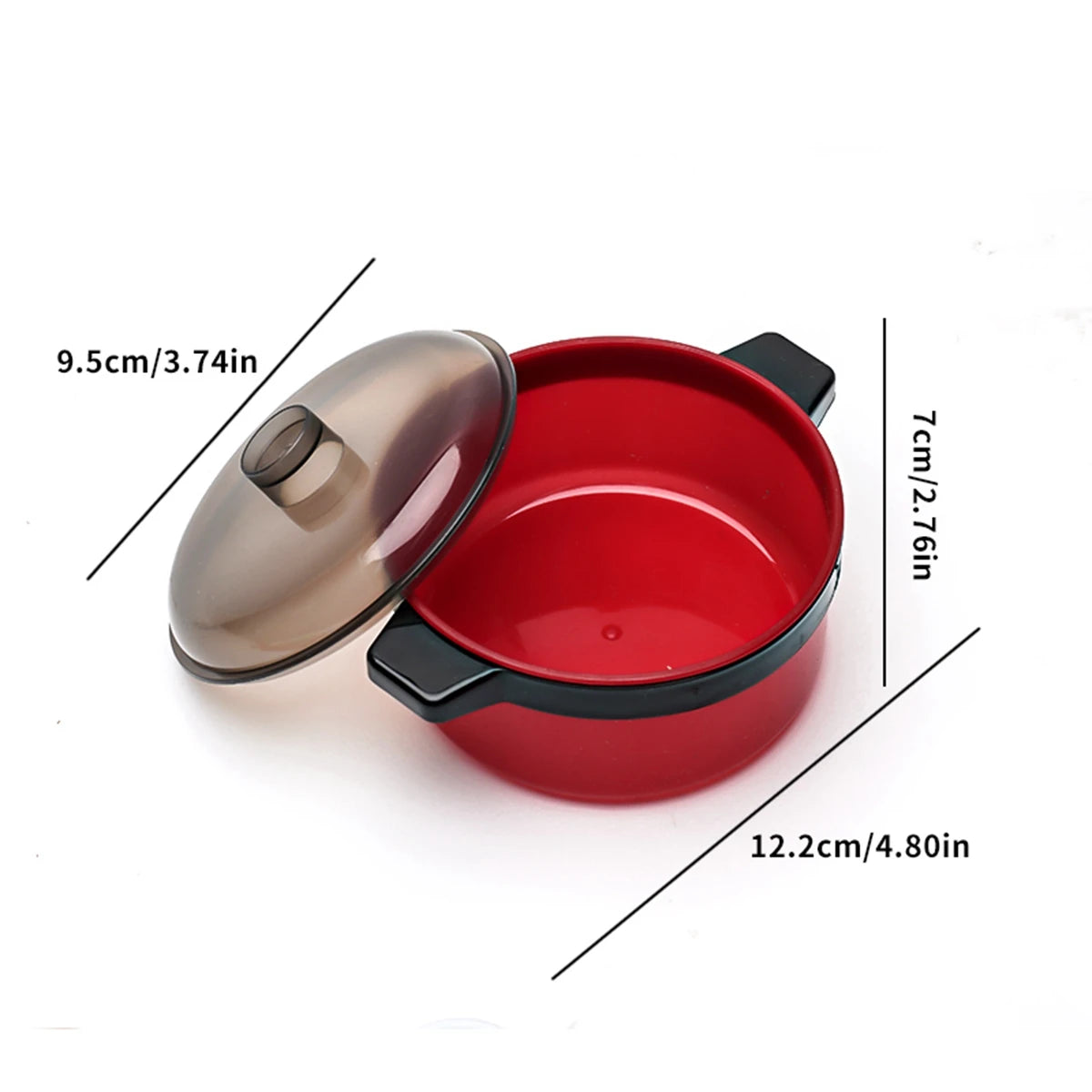 Children's Simulation High-Detail Red Cooking Kitchen Utensils, Home School Use Chef Pretend Play Set Suitable for 3 4 5 6 Years